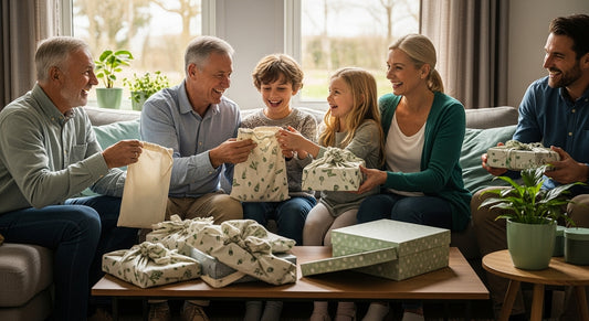 herbruikbare cadeauverpakkingen duurzaam gezin