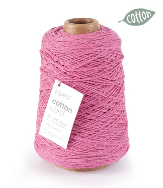 Fuchsia cotton rope for creative projects and crafts - 500 meters - Cotton Rope