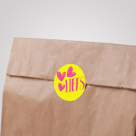 Sticker "love" with hearts Sticker "love" with hearts