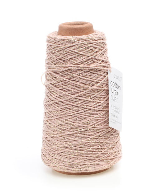 Pink and gold cotton rope for creative projects - 300 meters - Cotton Rope