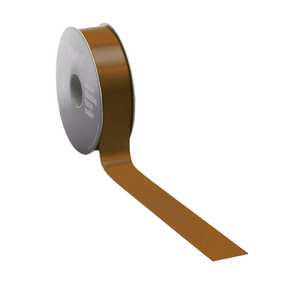 Double Face Satijnlint Brandy 3mm - 38mm (50m/25m) - Kadopapier.net