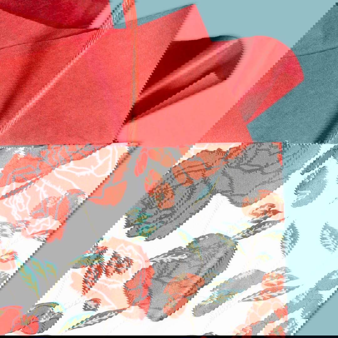 Draagtas Roos - Kadopapier.net