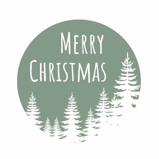 Happy Holidays Greeting Label 6 Corners 40mm | 250 Pieces High Gloss