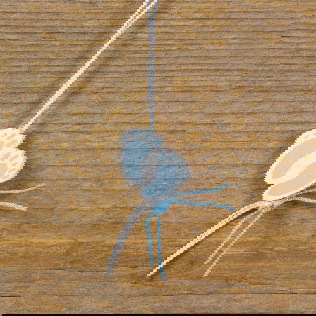 Gelukshanger Babyvoetjes Blauw - Kadopapier.net