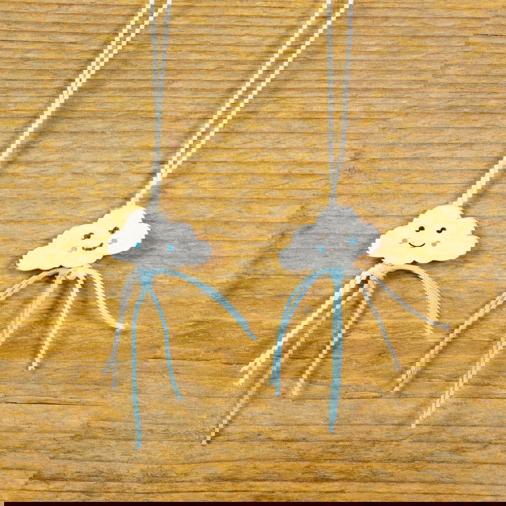 Gelukshanger Babywolkje Blauw - Kadopapier.net