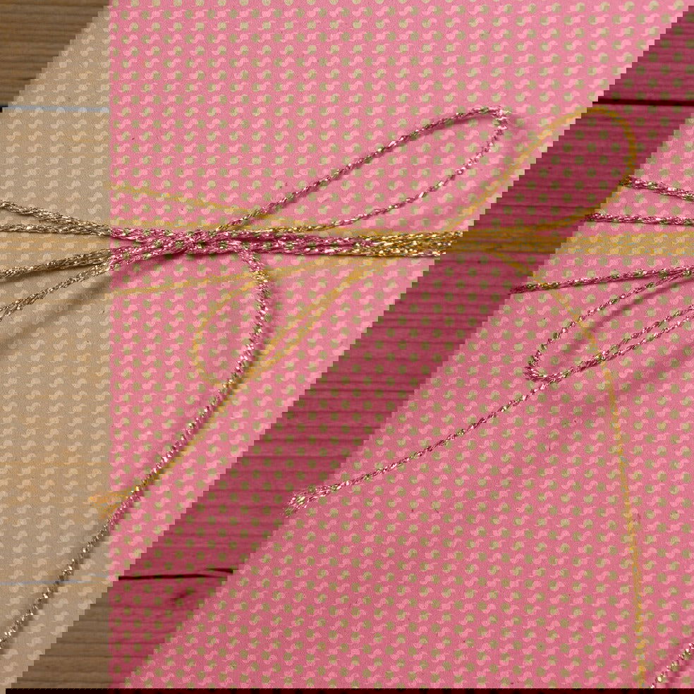 Hoogglans Goud koord - Kadopapier.net