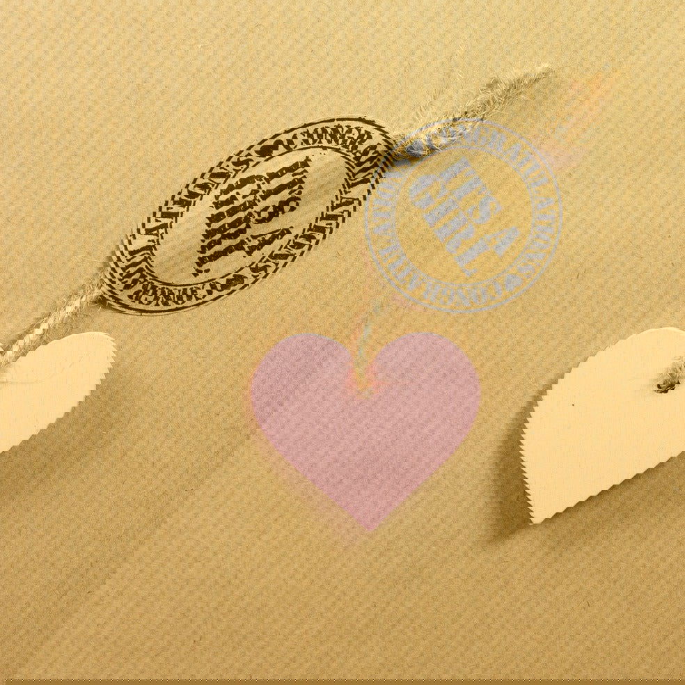 Houten Hart Roze - Kadopapier.net