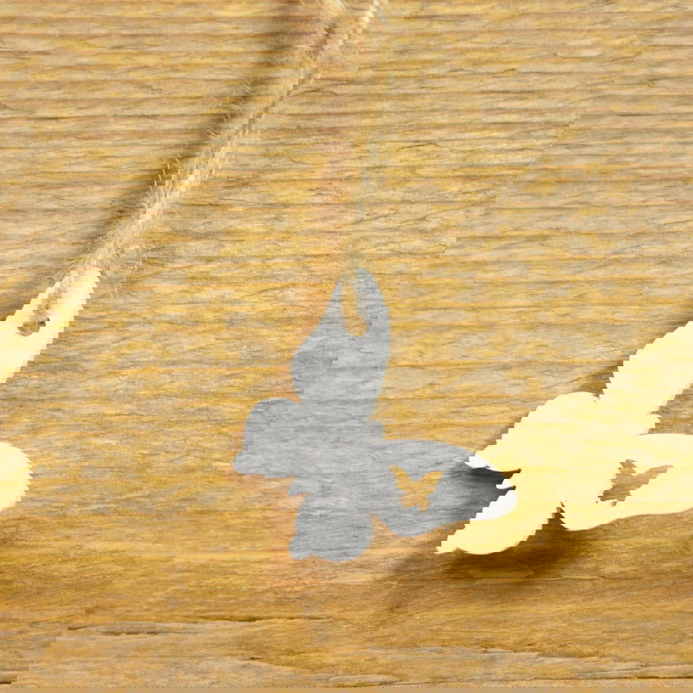 Kadohanger Vlinder Wit - Kadopapier.net