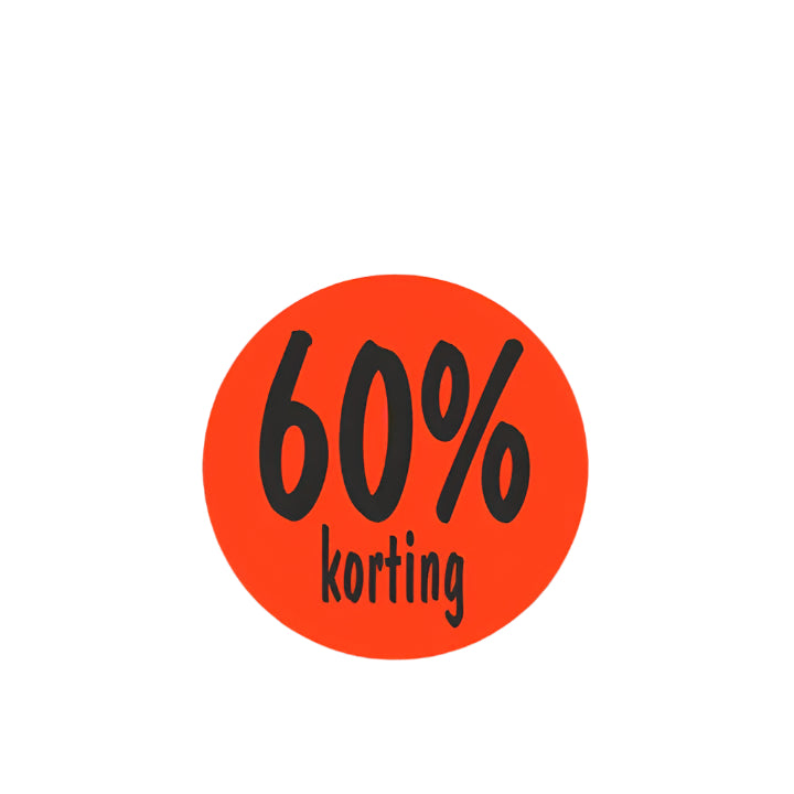 Korting Sticker 60% - Kadopapier.net