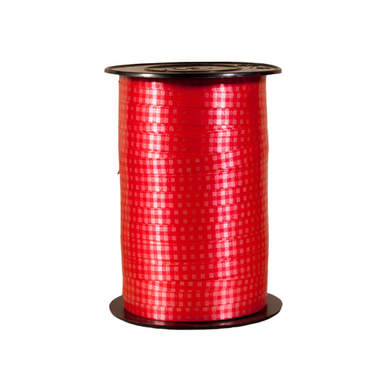 Krullint met Ruitjes Rood - Kadopapier.net