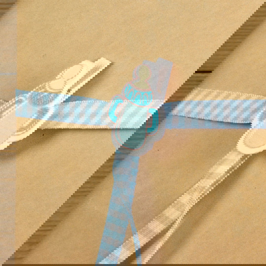 Mini knijpertje Flesje Blauw - Kadopapier.net