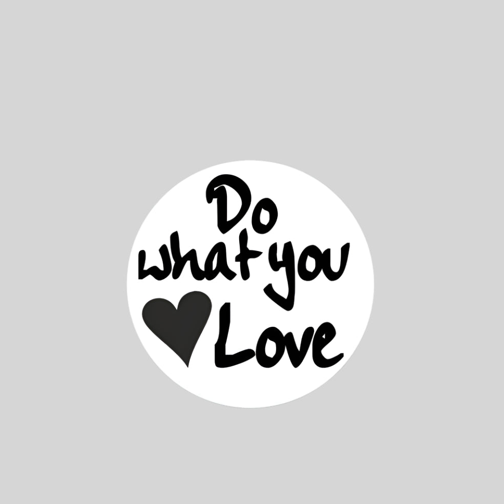 Old School etiket Do what you love - Kadopapier.net