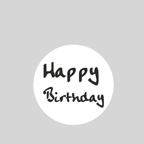 Old School etiket Happy Birthday - Kadopapier.net Old School etiket Happy Birthday - Kadopapier.net