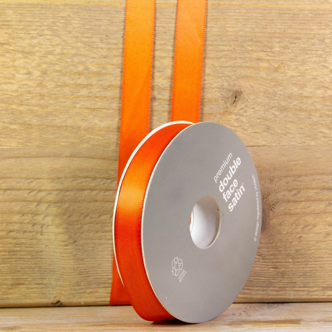 Oranje Satijnlint - Kadopapier.net
