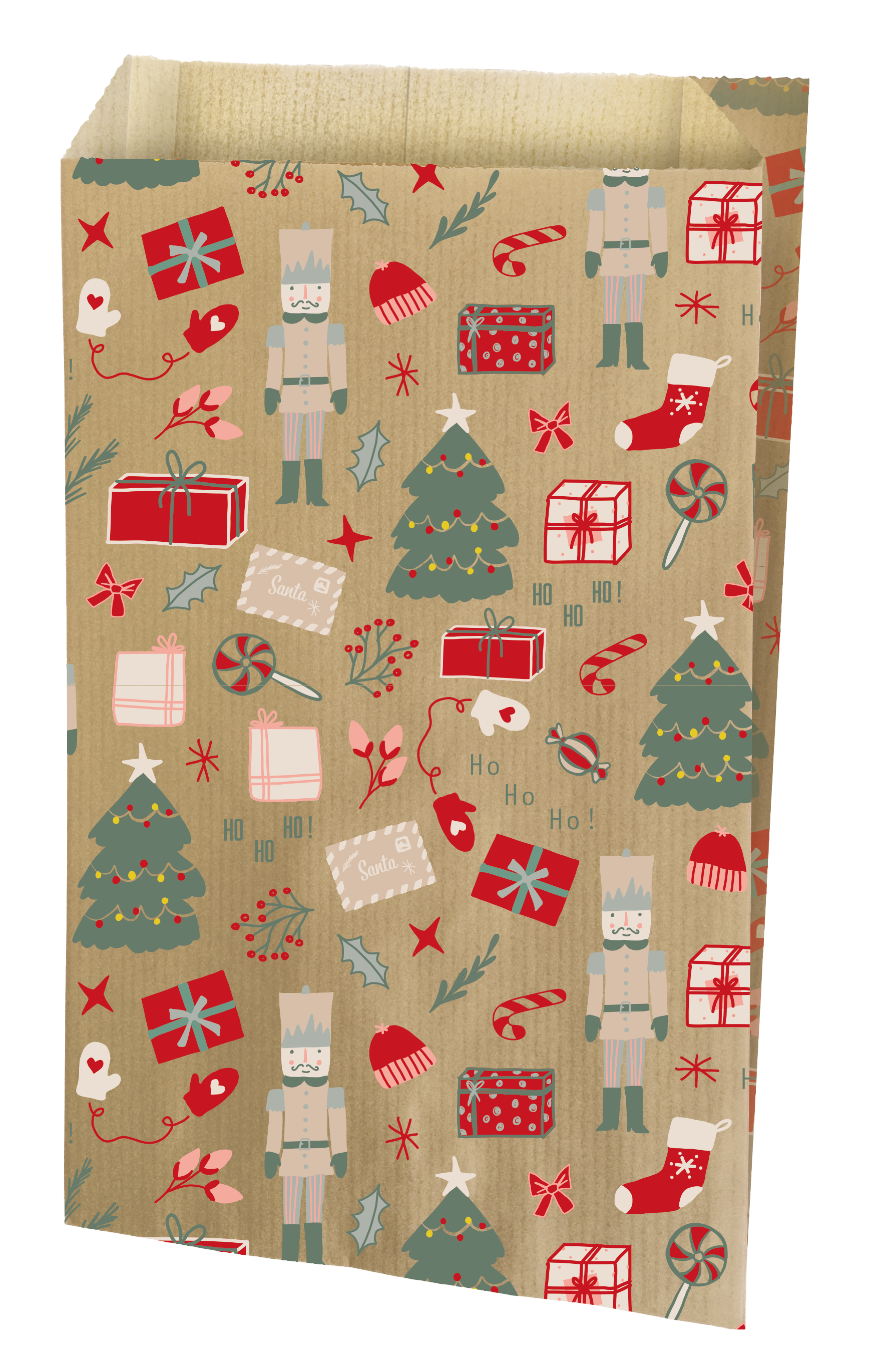 Weihnachtstüte Mint - 12 + 4,5 x 20 cm & 16 + 8 x 27 cm Geschenktüten