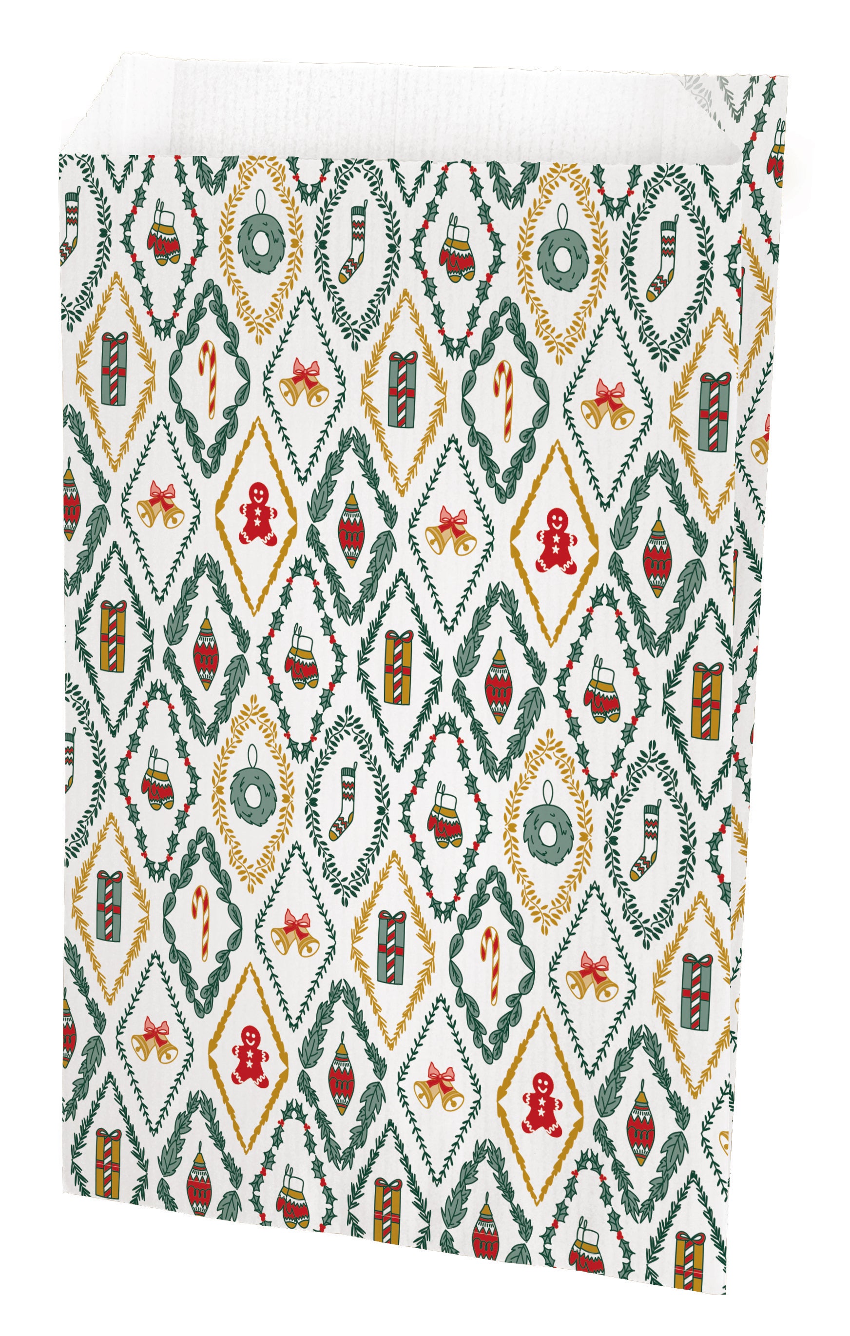 Weihnachtstüte Mint - 12 + 4,5 x 20 cm & 16 + 8 x 27 cm Geschenktüten