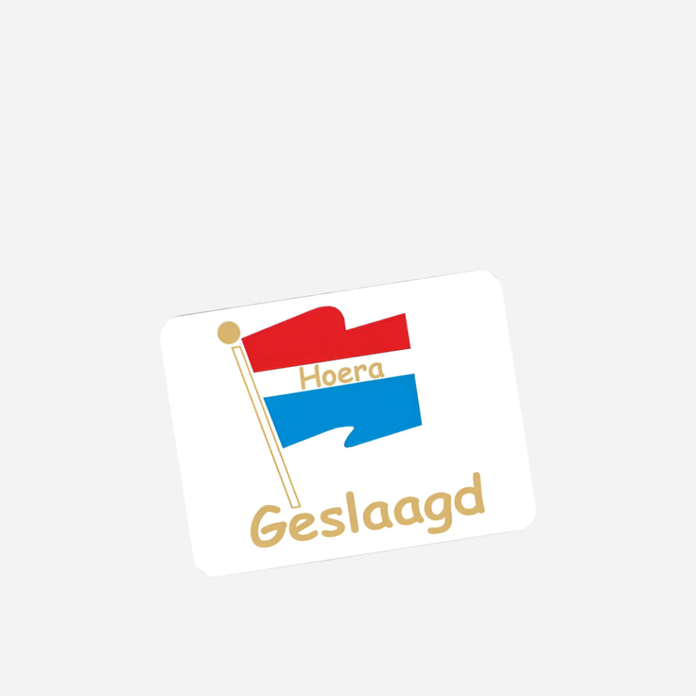 Wensetiket Geslaagd - Kadopapier.net