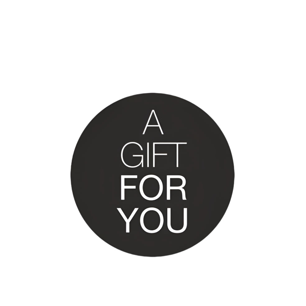 Wensetiket Gift for you Zwart - Kadopapier.net