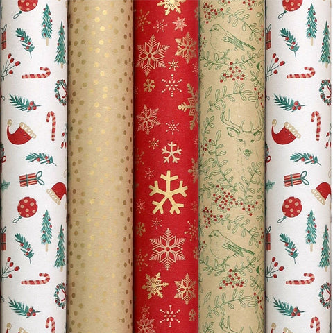 Verbraucherrolle Weiße Geschenke - 70cm x 2m - FSC Mix Verbraucherrolle Weiße Geschenke - 70cm x 2m - FSC Mix