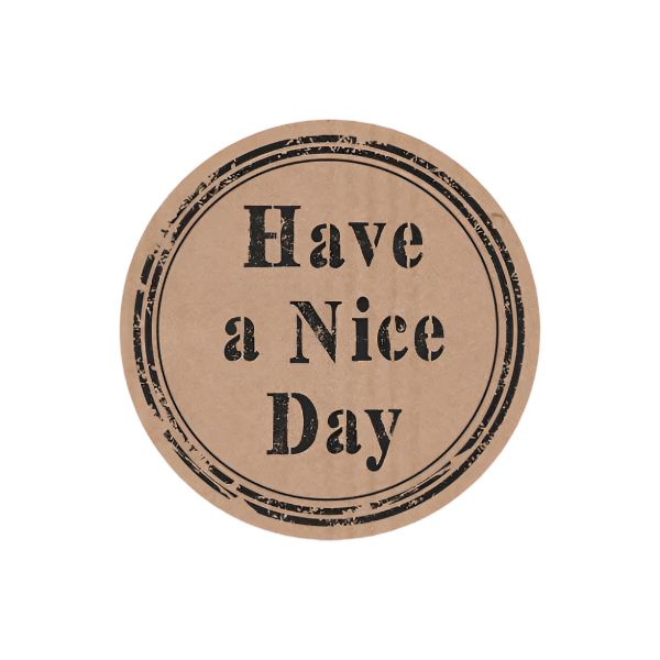 kraft Sticker Have a nice day - Kadopapier.net