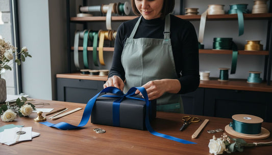 satijnen lint verpakking