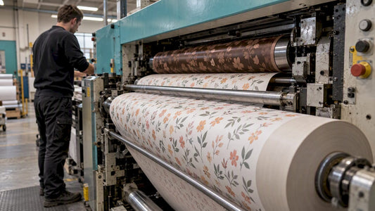 Flexopers bedrukt inpakpapier op rol