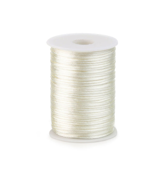 Satijnkoord Ivoor 2mm / 100 mtr.