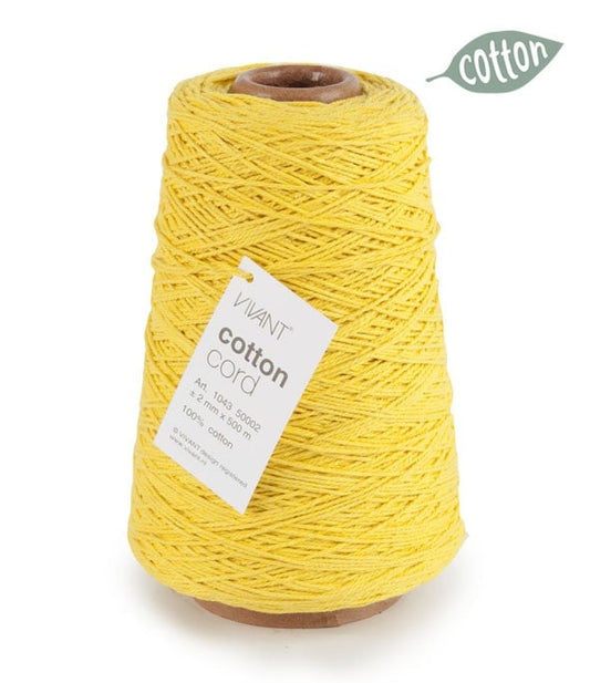 Yellow cotton rope for various creative projects