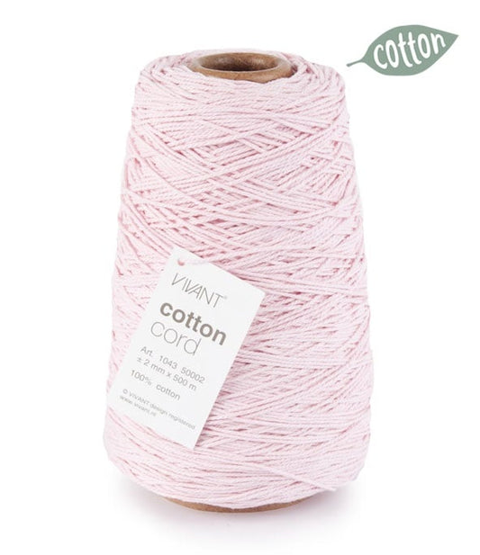 Pink cotton rope for creative projects and crafts