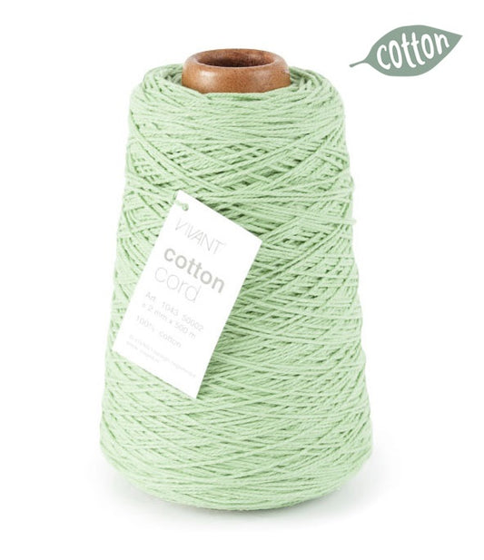 Pastel green cotton rope for creative projects and decoration