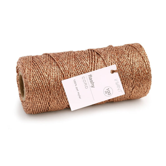 High gloss copper cord for stylish decoration and craft projects