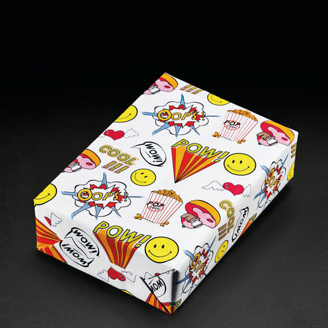 Pop-Art-Geschenkpapier – Explosiv und fröhlich