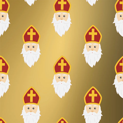 Sintzakje goud met Sinterklaas - Kadopapier.net