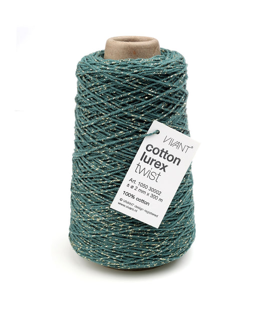 Petrol gold cotton rope for creative projects and decoration