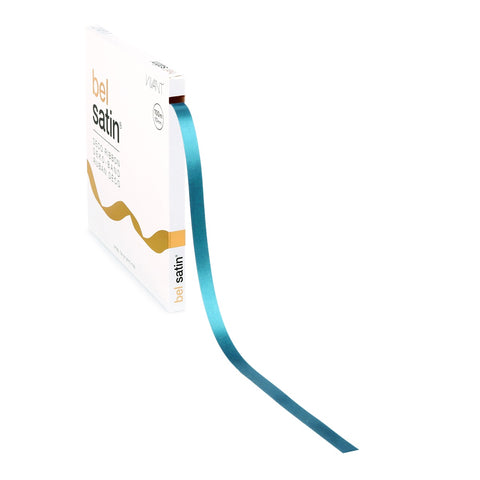 Poly-Satinband, Aquamarin, 100 m (10 mm, 15 mm, 25 mm, 40 mm)