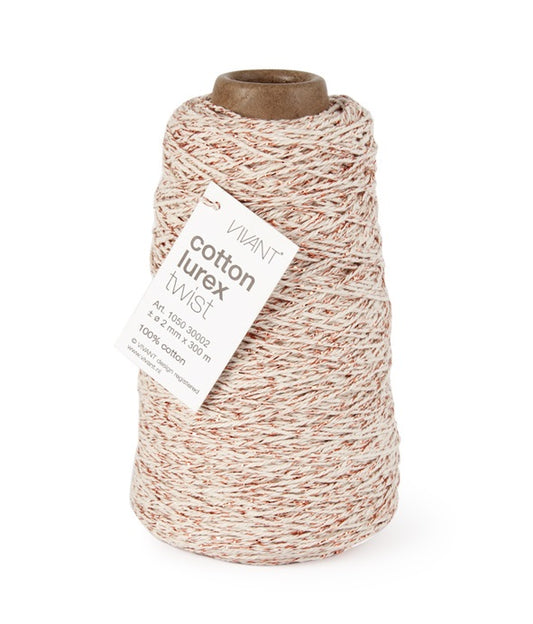 Bleached Cotton Rope - Copper for various applications