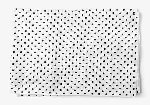 Vloeipapier Wit met zwarte stippen 36x50 cm & 50x76 cm