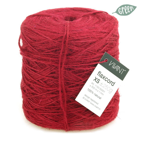 Thin red jute rope for creative projects and decoration