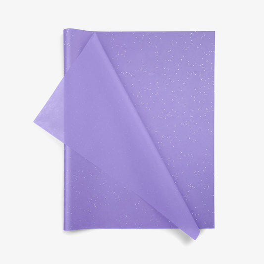 Seidenpapier Amethyst Gemstones - Lila mit Silbernen Punkten - 50,8 x 76,2 cm - 200 Blatt