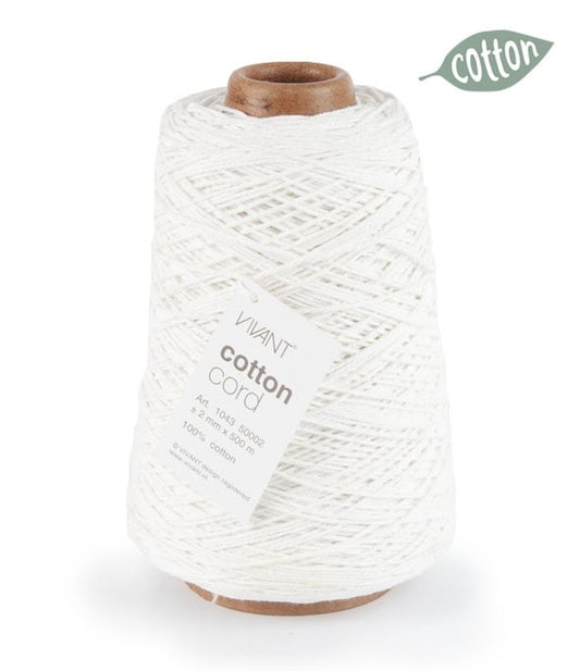 White cotton rope for various applications and craft projects