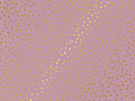 Gold Confetti dots on  blush 30/50cm - 100m
