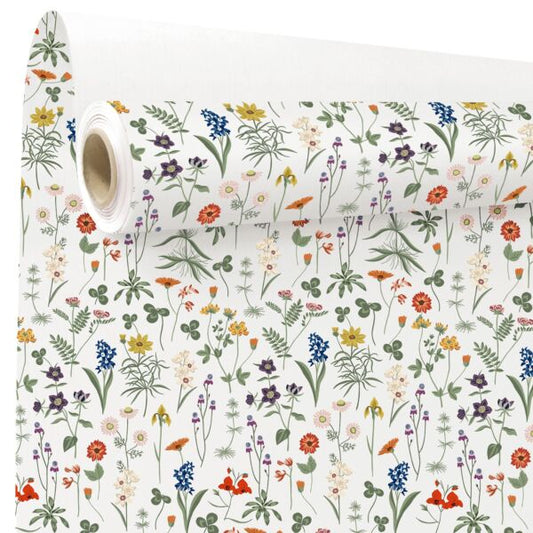 Herbier – Rol inpakpapier – Wilde bloemen patroon – 60 grams gestreken kraft – 69x50m