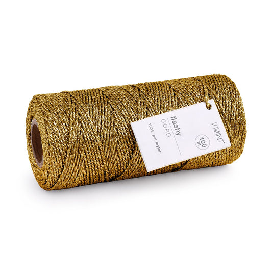 High gloss gold cord for luxury decoration and craft projects