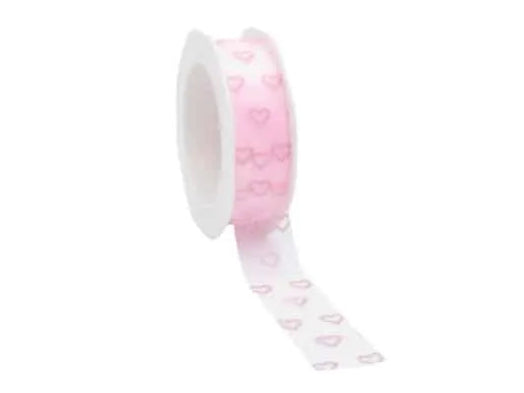 Baby Organzalint Roze 25 mm - 25 meter
