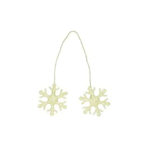 Sneeuwvlokken op Draad Goud | 24 Draadjes, Sneeuwvlokken 3 cm