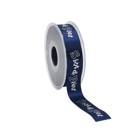 Satin Santa Ribbon Blue - 15 mm / 23 mm - 25 meters