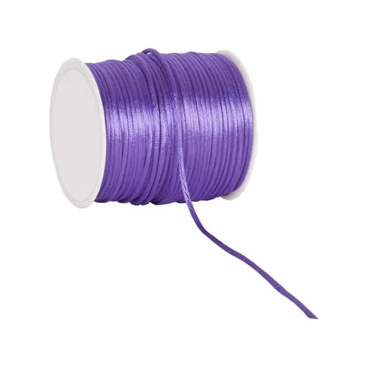 Satijnkoord Paars 2mm / 100 mtr.
