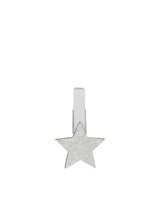 Knijpertjes met Zilveren Ster – 30 mm | 36 stuks