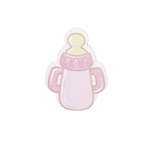 Mini Knijpertje Flesje Roze 32x20mm - Set van 50s