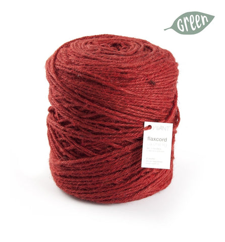 Thick red jute rope for various creative projects
